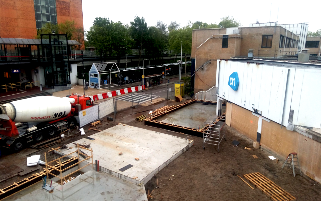 Begane grondvloer nieuwbouw Stationsplein Scholver gereed